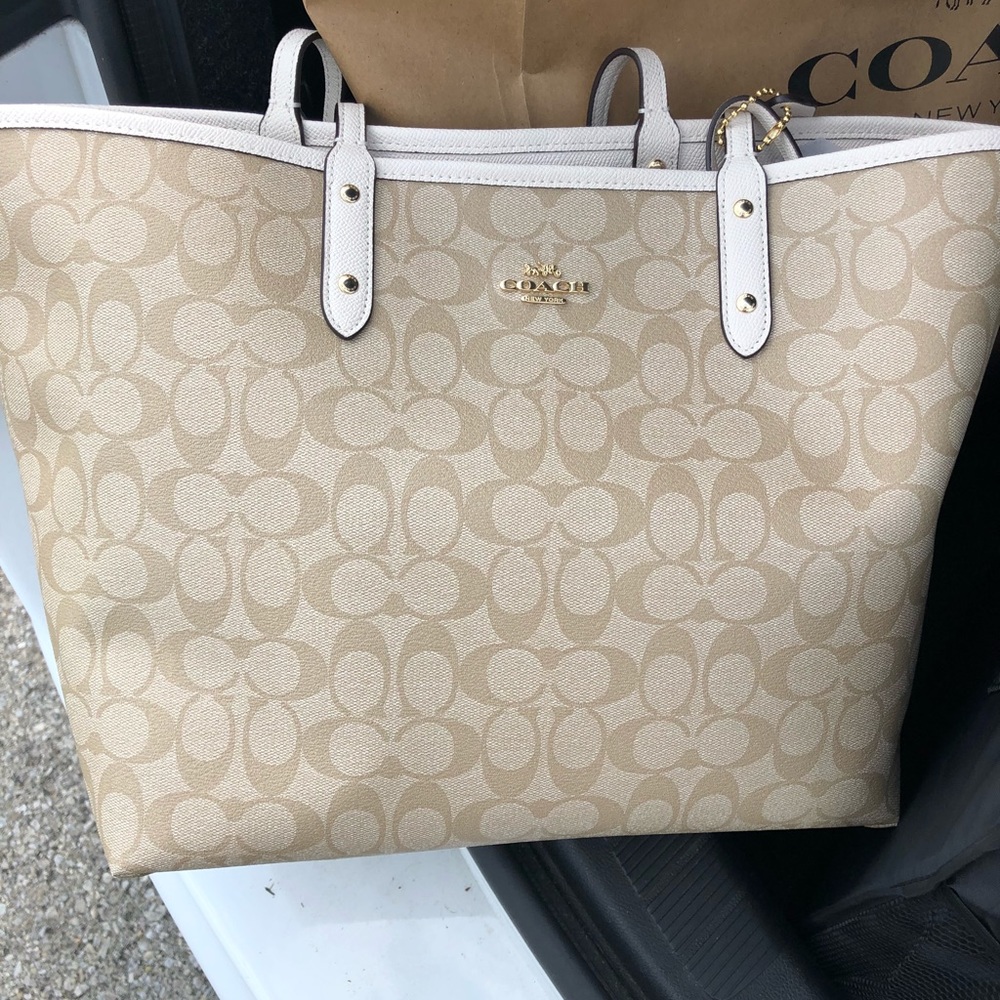 Coach reversible tote
